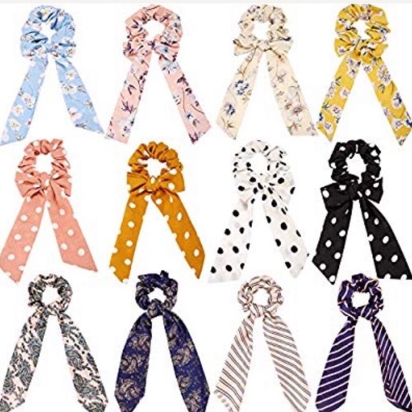 Free People Accessories - 12 Bow Hair Scrunchies 🎀
